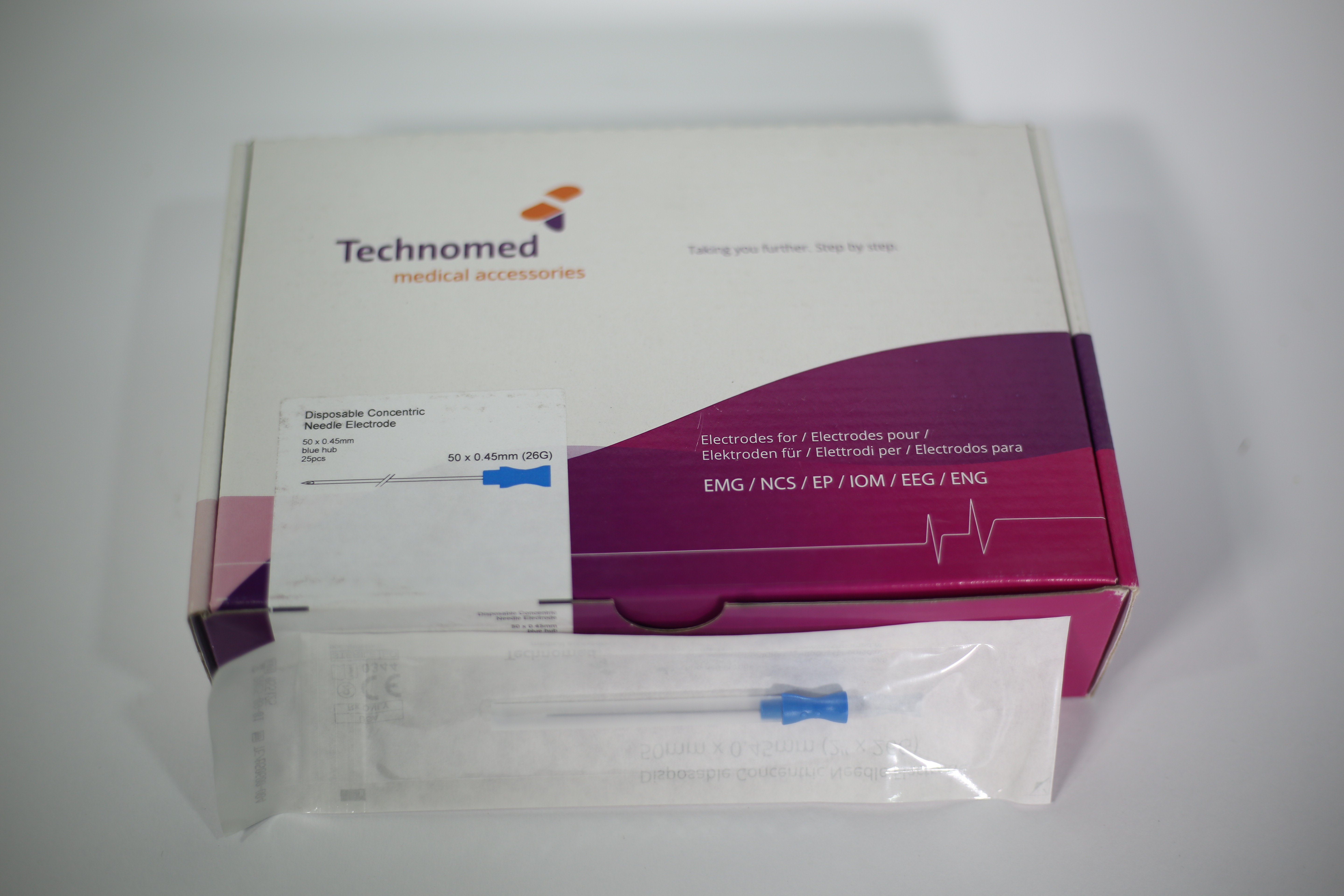 DISPOSABLE CONCENTRIC NEEDLE ELECTRODE BLUE 25G FOR EMG TEST/PKT 25PCS