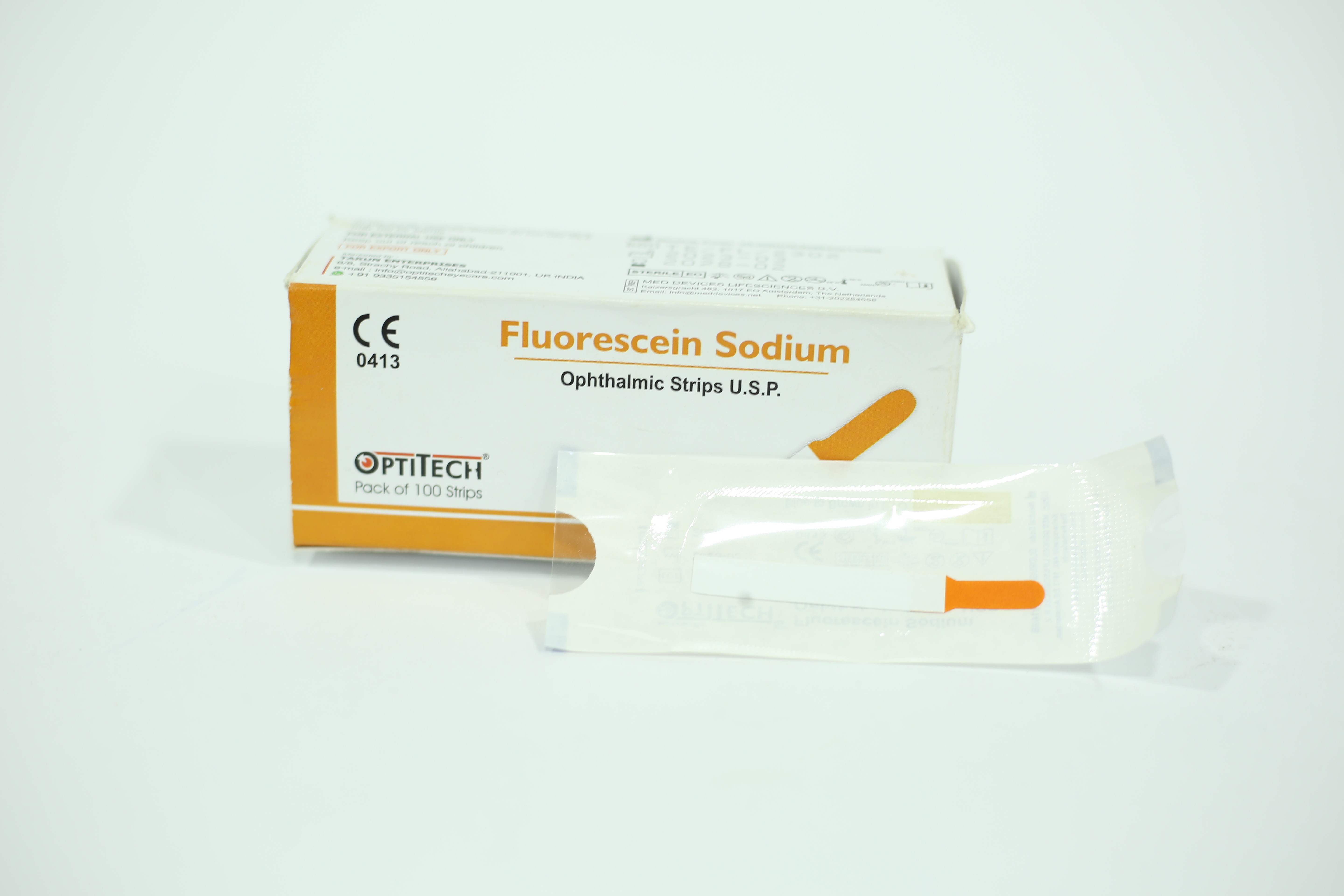 FLUORESCEIN STRIPS STERILE OPHTALMIC 100 STRIPS