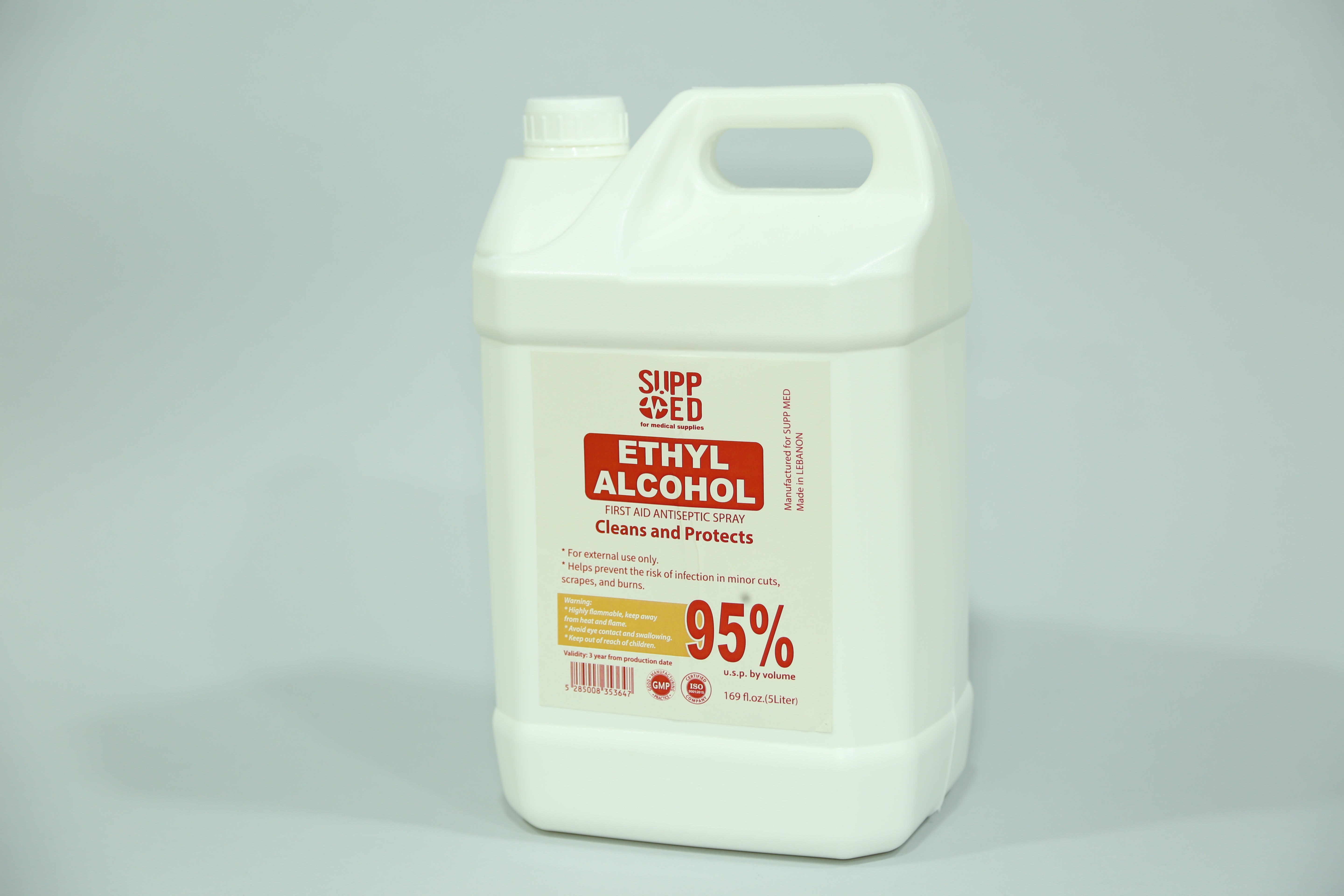 SUPP-MED ALCOHOL GALLON 95% 5 LITER